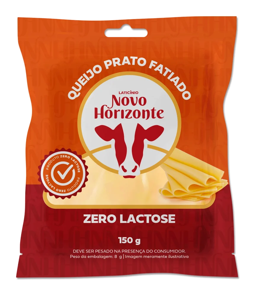 Queijo Prato Fatiado Zero Lactose Novo Horizonte 150 g